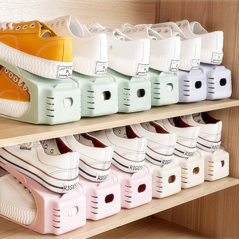 Adjustable Shoe Rack and Storage Organizer with Double-Tier Slots and Non-Slip Surface - Image 12