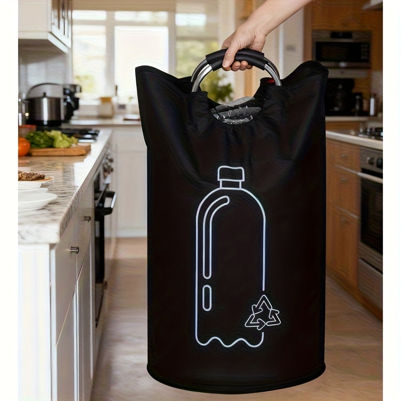 Portable Foldable Indoor Recycling Bin with Open Top
