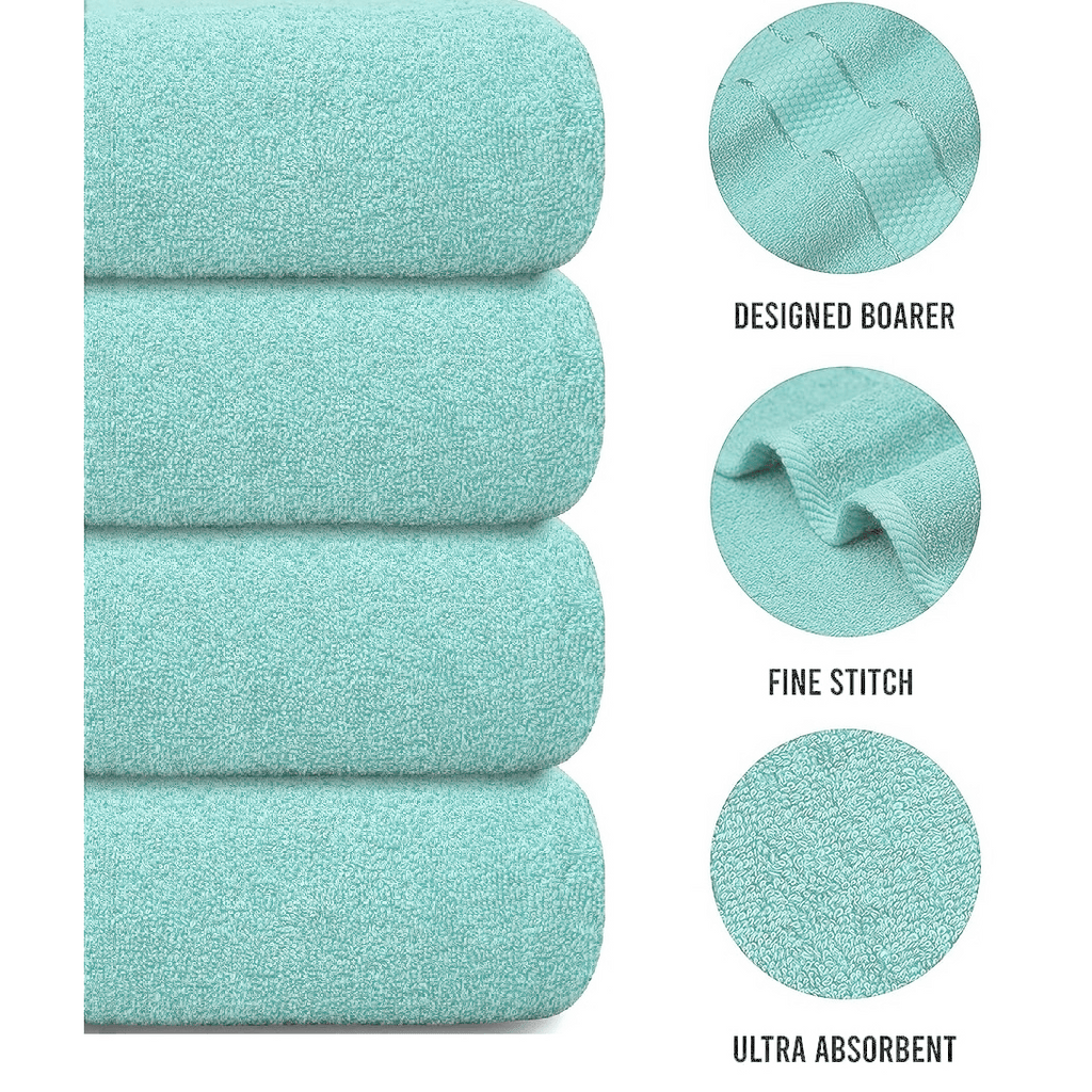 4-teiliges übergroßes Badetuch-Set 75 × 150 cm saugfähig