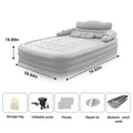 Air Mattress Queen Size and Twin Bed with Electric Pump and Detachable Backrest for Camping - Image 7