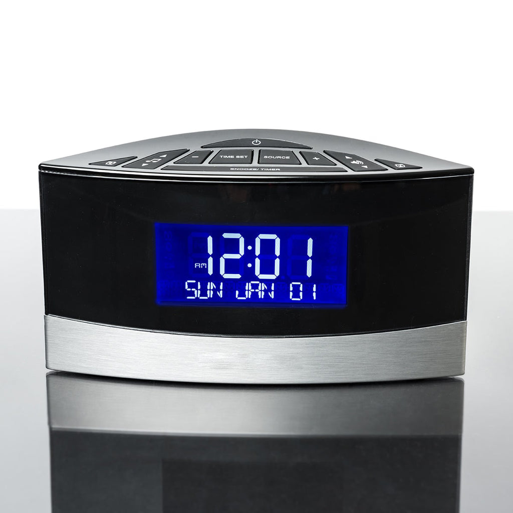 Alarm Clock Radio White Noise Machine Sleep Sound Digital Metal - Image 3