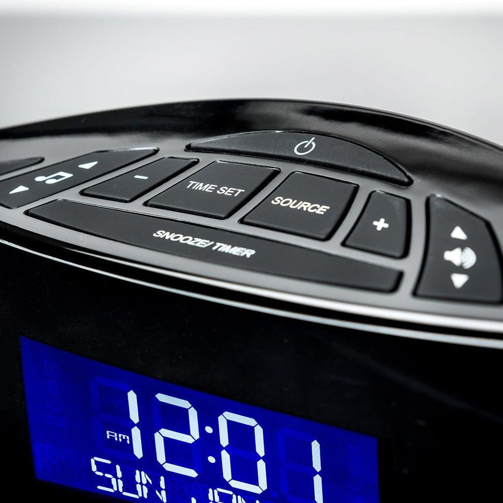 Alarm Clock Radio White Noise Machine Sleep Sound Digital Metal - Image 4