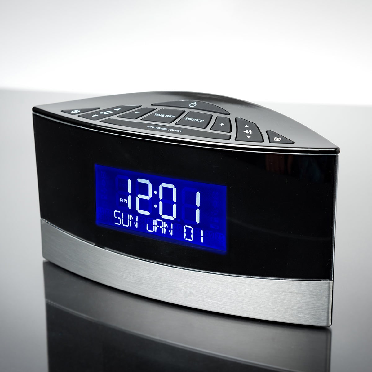 Alarm Clock Radio White Noise Machine Sleep Sound Digital Metal - Image 5