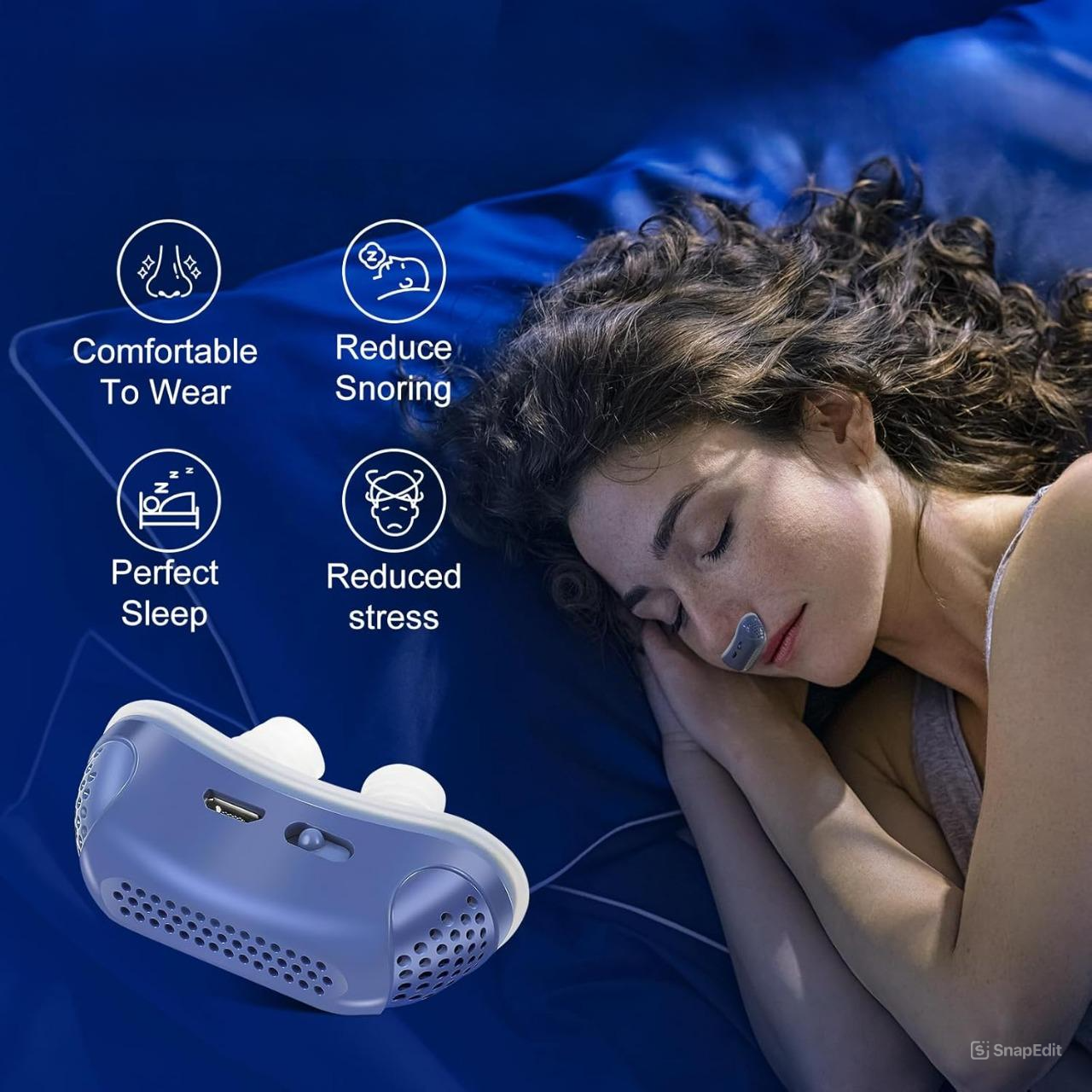 Anti Snoring Device Nasal Dilator Rechargeable Portable Silicone Wireless - Image 7