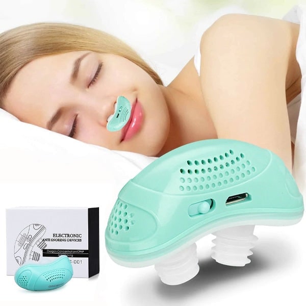 Anti Snoring Device Rechargeable Silicone Nasal Portable Travel Kit - Image 1