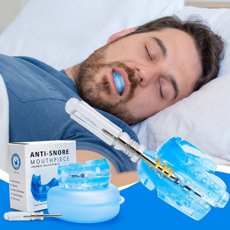 Anti Snoring Mouthpiece Mouth Guard Adjustable Metal Screwdriver Storage Case - Image 1