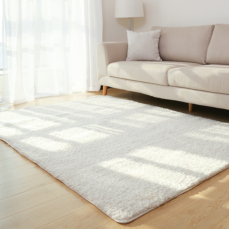 Area Rug with Plush Shaggy Pile and Black and White Design Soft Rectangular Floor Mat 8 By 10 - Image 10