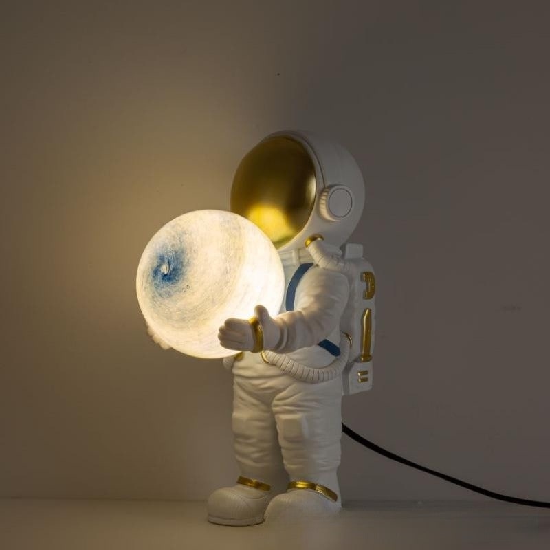 Astronaut Bedside Table Lamp with Glowing Globe and Battery Operated Design Set Of 2 - Image 4