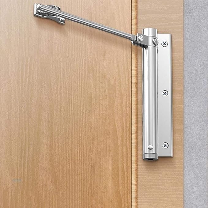 Automatic Door Closer with Spring Loaded Mechanism and Adjustable Closing Speed - Image 2