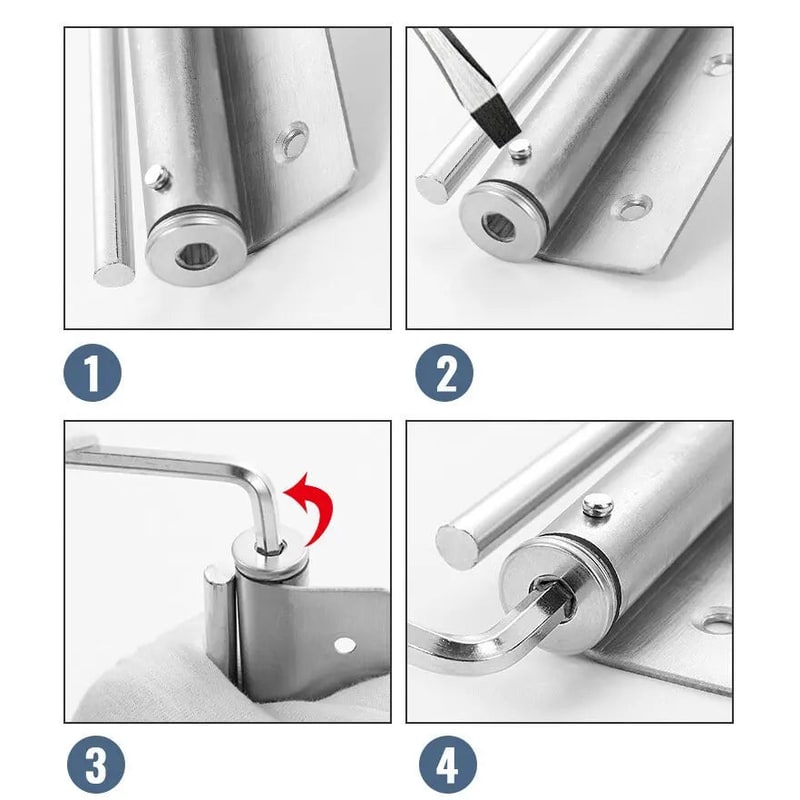 Automatic Door Closer with Spring Loaded Mechanism and Adjustable Closing Speed - Image 6
