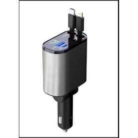 Automatic Retractable Car Charger Smart Dual USB Ports and Digital Voltage Display C - Image 15