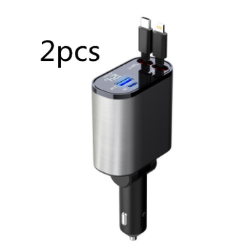 Automatic Retractable Car Charger Smart Dual USB Ports and Digital Voltage Display C - Image 19