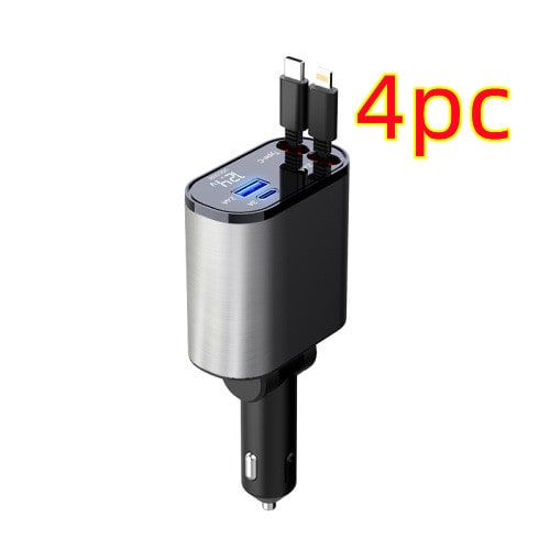 Automatic Retractable Car Charger Smart Dual USB Ports and Digital Voltage Display C - Image 20