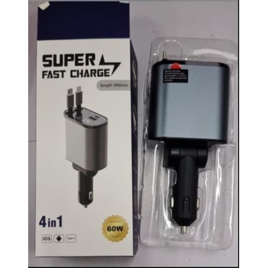Automatic Retractable Car Charger Smart Dual USB Ports and Digital Voltage Display C - Image 21