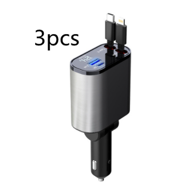 Automatic Retractable Car Charger Smart Dual USB Ports and Digital Voltage Display C - Image 22