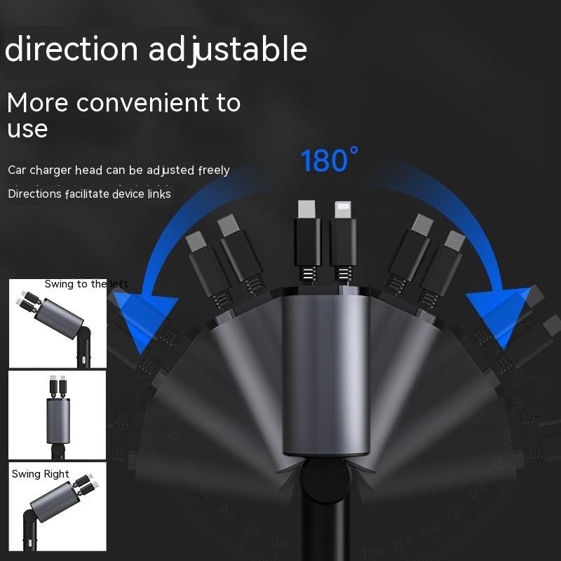 Automatic Retractable Car Charger Smart Dual USB Ports and Digital Voltage Display C - Image 24