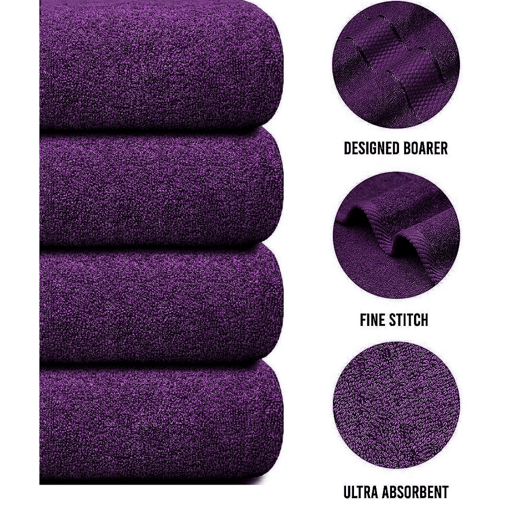 4-teiliges übergroßes Badetuch-Set 75 × 150 cm saugfähig
