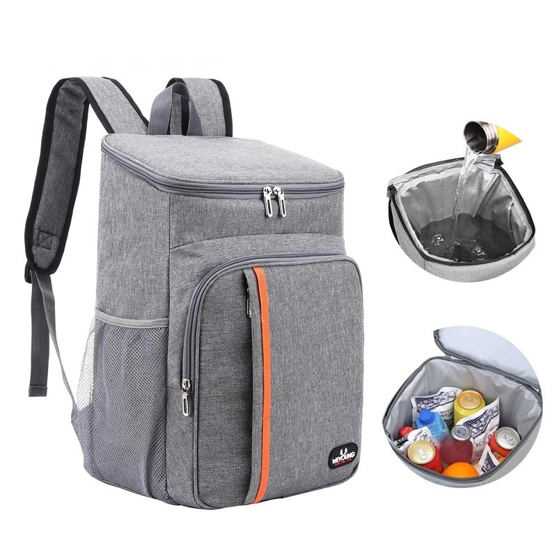 Backpack Cooler with Insulated Leakproof Compartment and Padded Straps for Lunch - Image 3