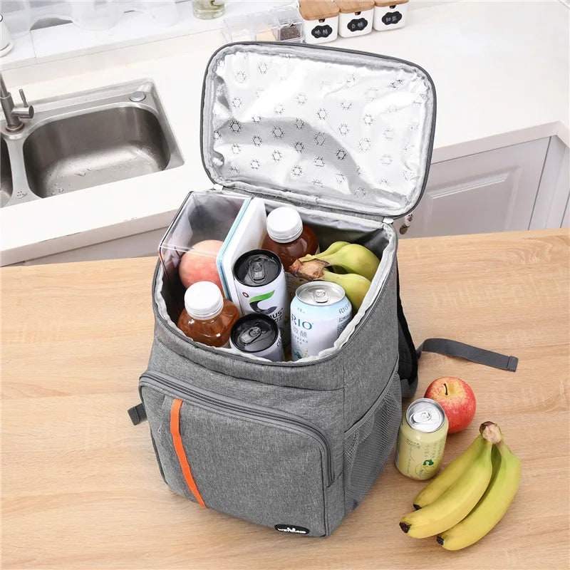 Backpack Cooler with Insulated Leakproof Compartment and Padded Straps for Lunch - Image 4