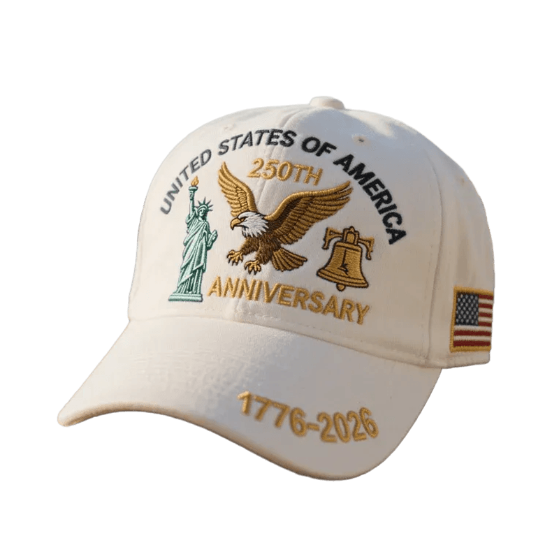 Baseball Cap Patriotic Hat Embroidered American Flag Curved Brim Outdoor - Image 1