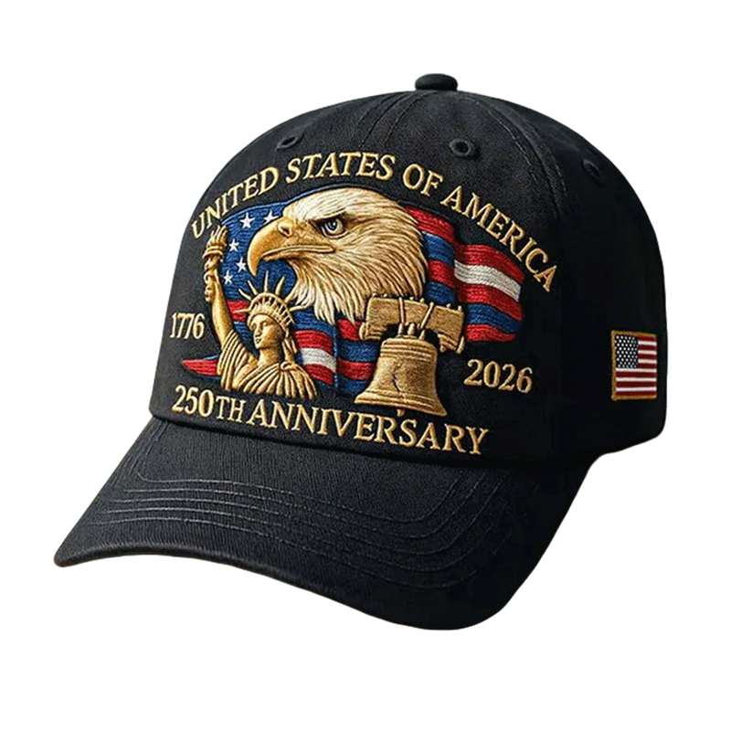 Baseball Cap Patriotic Hat Embroidered Eagle American Flag Curved Brim Outdoor - Image 3