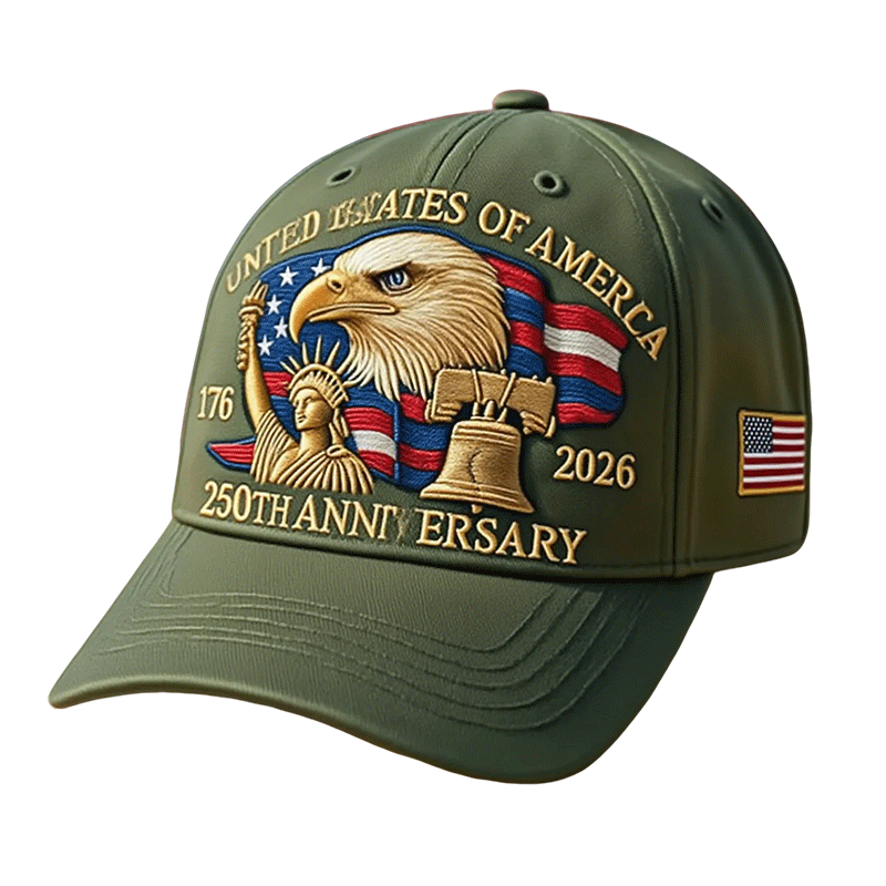 Baseball Cap Patriotic Hat Embroidered Eagle American Flag Curved Brim Outdoor - Image 4
