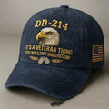 Baseball Cap with Embroidered Bald Eagle and Us Flag Patch Veteran Design - Image 3