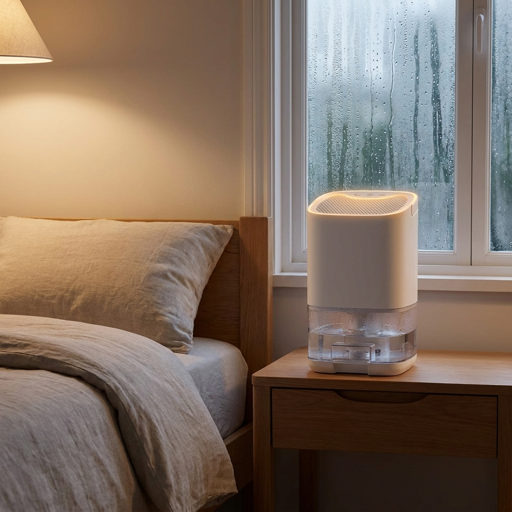 Basement Crawl Space Small Dehumidifier for Bedroom with 1000ml Tank and Night Light - Image 3
