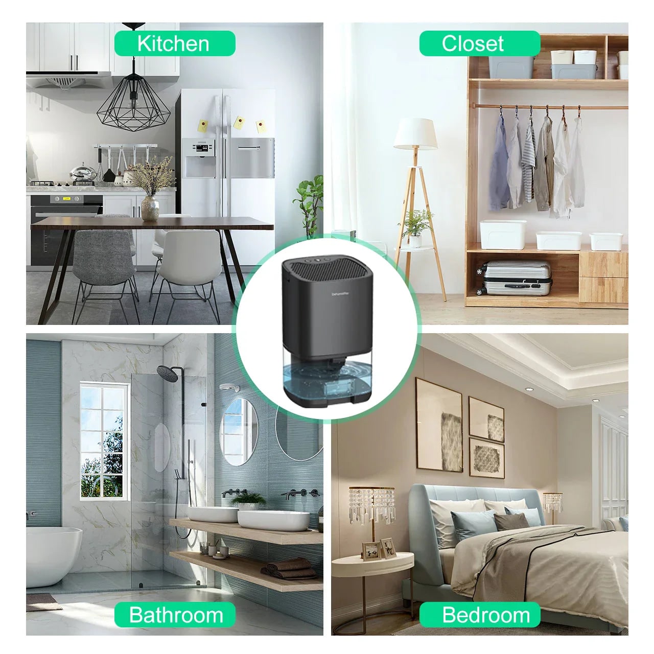 Basement Crawl Space Small Dehumidifier for Bedroom with 1000ml Tank and Night Light - Image 8