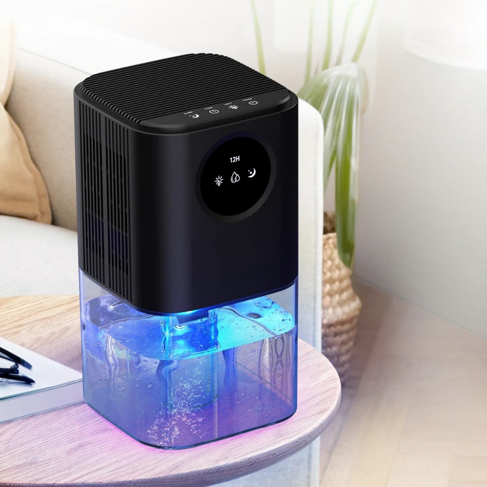 Basement Crawl Space Small Dehumidifier for Bedroom with Nightlight and Timer - Image 1