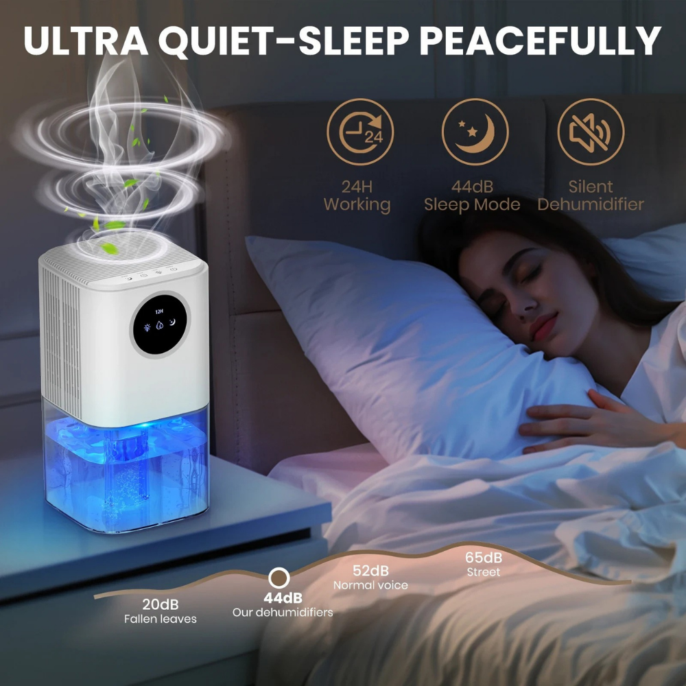 Basement Crawl Space Small Dehumidifier for Bedroom with Nightlight and Timer - Image 7