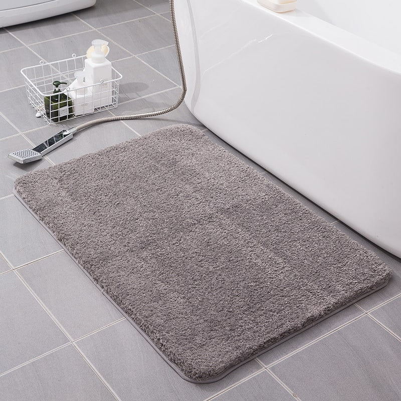 Bath Mat and Bathroom Floor Set with Quick Dry Plush Microfiber and Non Slip Backing - Image 2
