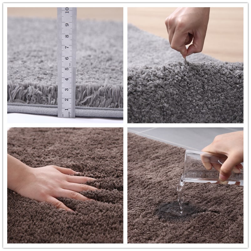 Bath Mat and Bathroom Floor Set with Quick Dry Plush Microfiber and Non Slip Backing - Image 4