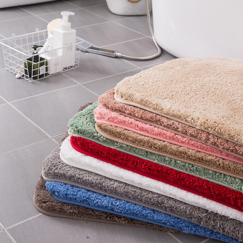 Bath Mat and Bathroom Floor Set with Quick Dry Plush Microfiber and Non Slip Backing - Image 7