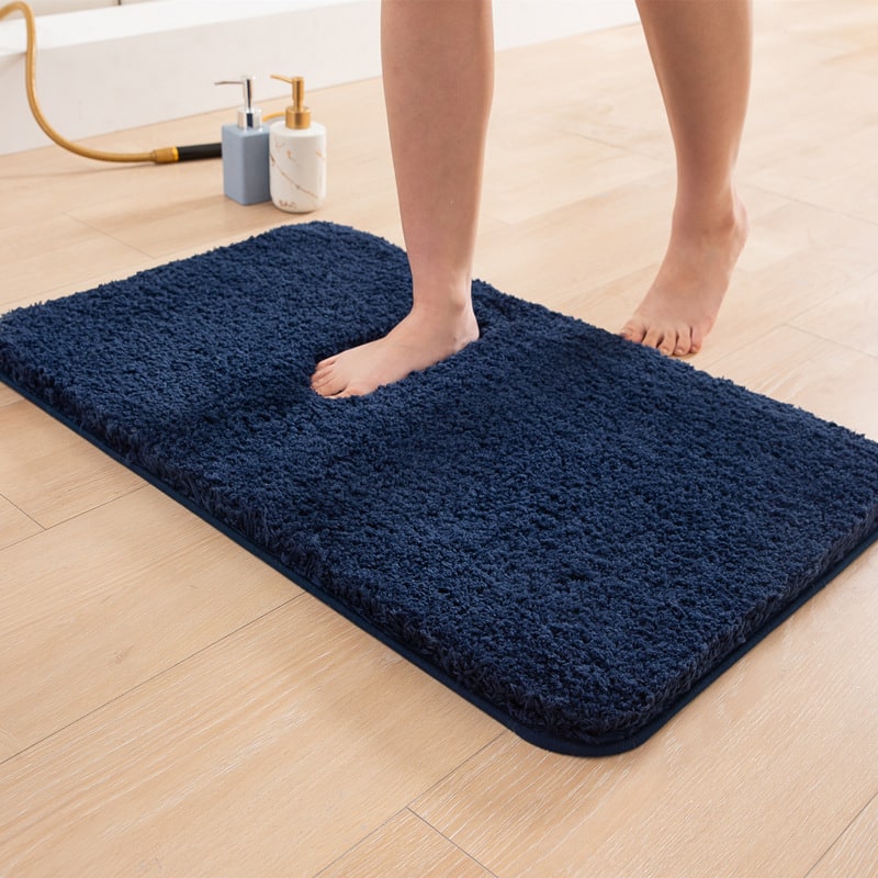 Bath Mat and Bathroom Floor Set with Quick Dry Plush Microfiber and Non Slip Backing - Image 8