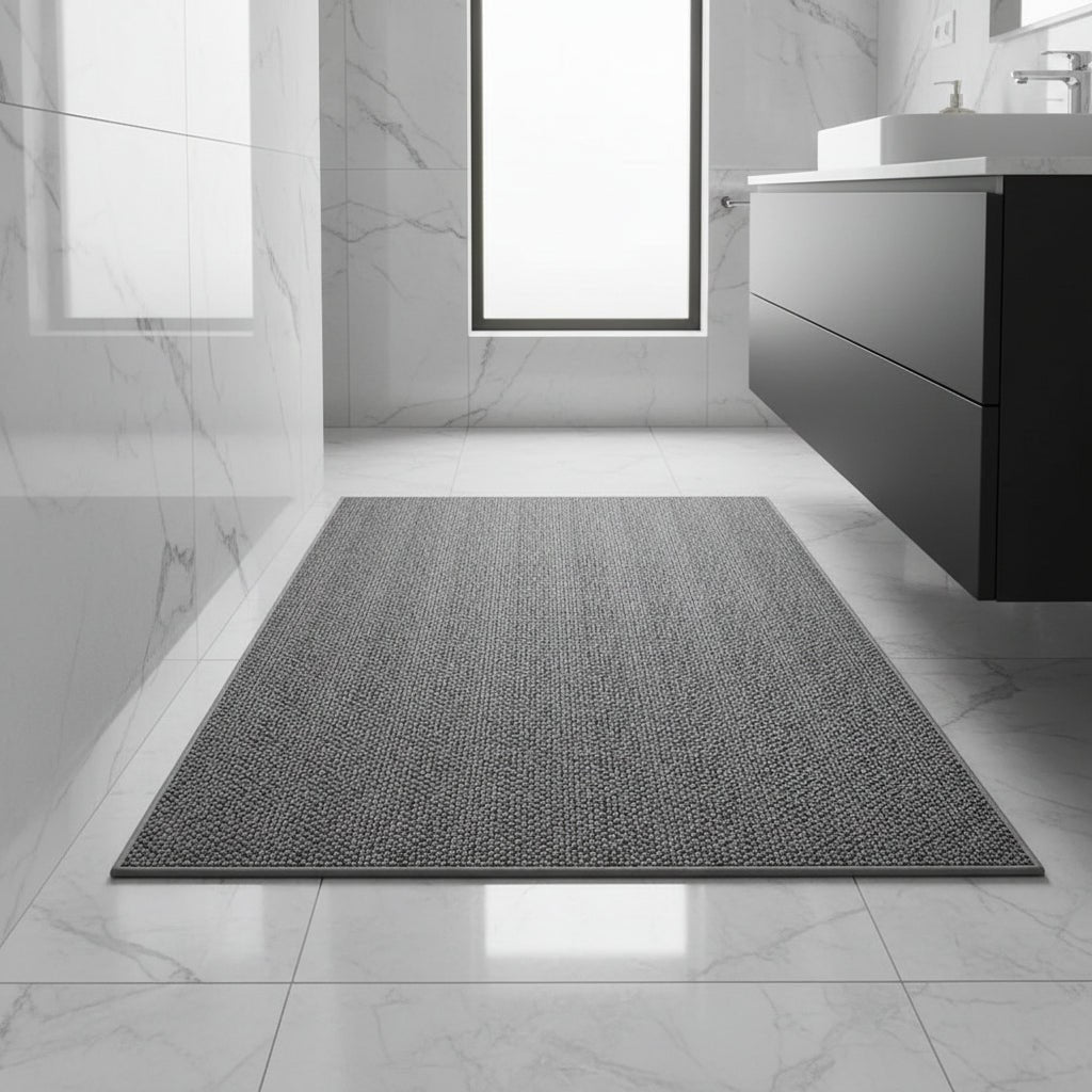 Bath Mat Indoor Doormat Entryway Absorbent Textured Loop Pile Non Slip Floor - Image 1