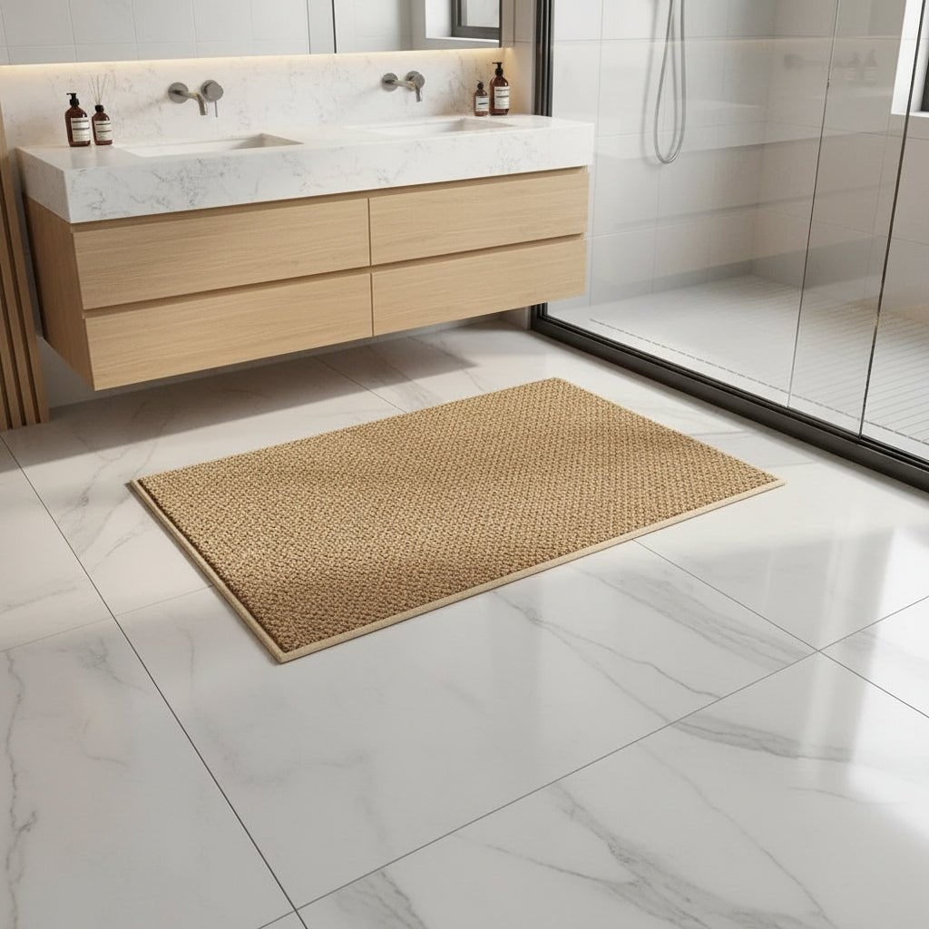 Bath Mat Indoor Doormat Entryway Absorbent Textured Loop Pile Non Slip Floor - Image 4