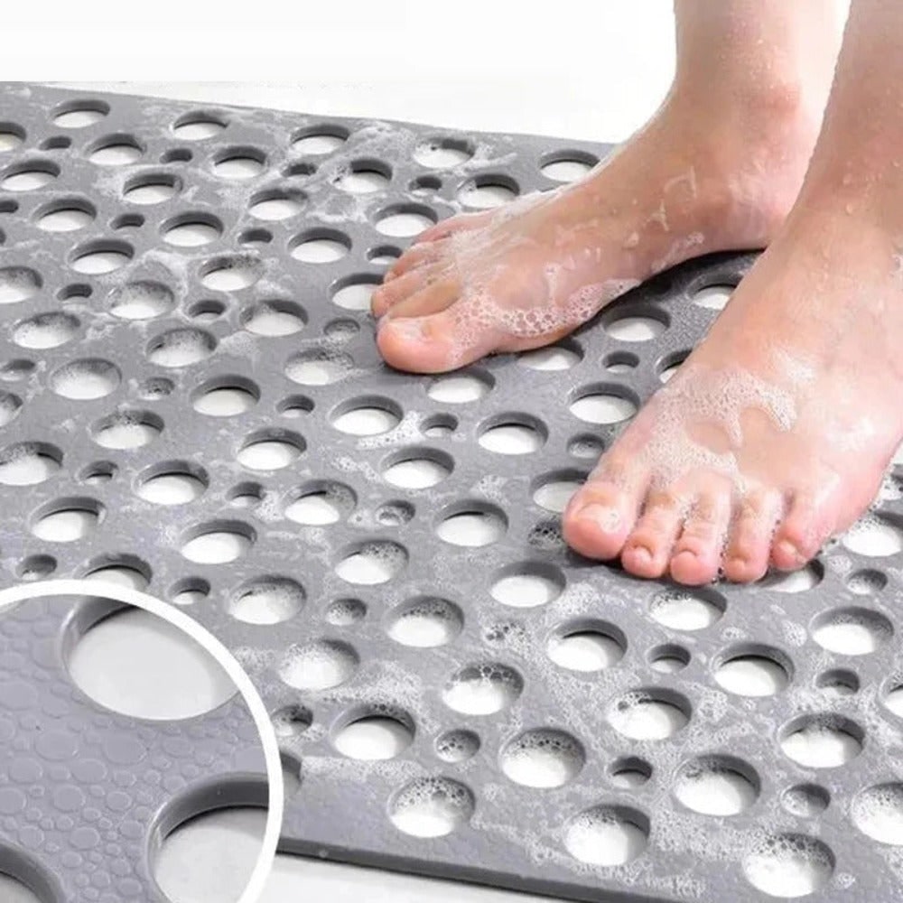 Bath Mats for Bathroom with Suction Cups Non Slip Shower Drainage Holes - Image 4