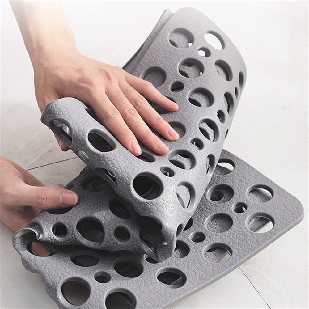 Bath Mats for Bathroom with Suction Cups Non Slip Shower Drainage Holes - Image 5