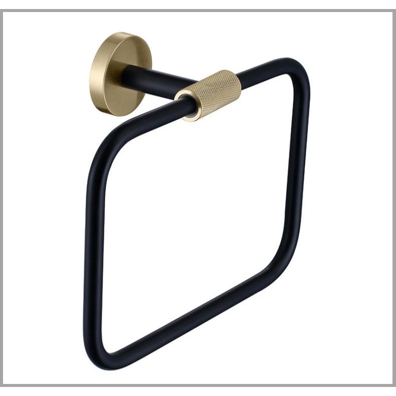 Bathroom Bath Towel Bar Wall Mounted Stainless Steel with Brushed Gold Accents Shower Door - Image 6