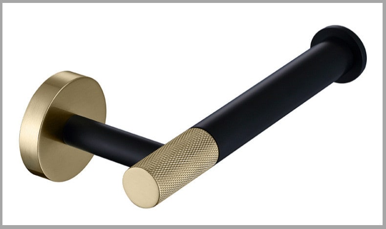 Bathroom Bath Towel Bar Wall Mounted Stainless Steel with Brushed Gold Accents Shower Door - Image 7