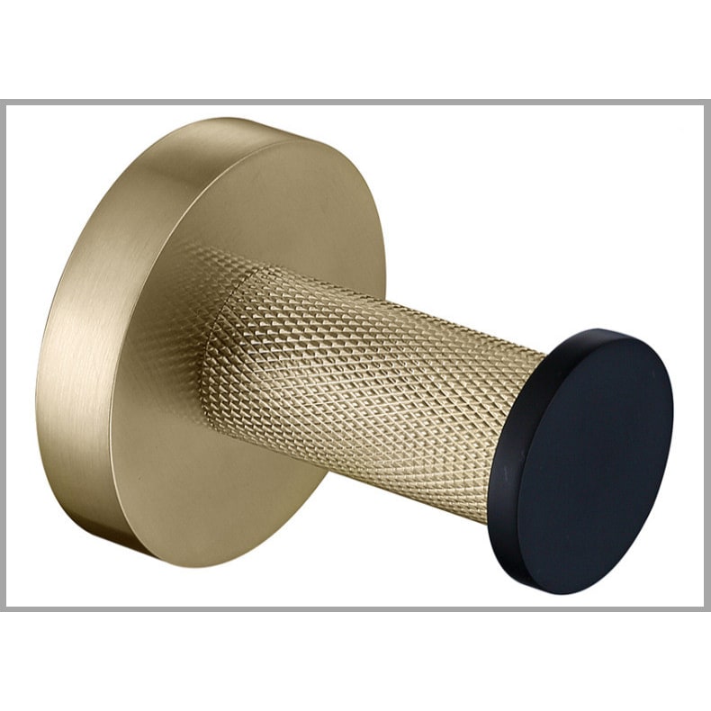 Bathroom Bath Towel Bar Wall Mounted Stainless Steel with Brushed Gold Accents Shower Door - Image 9