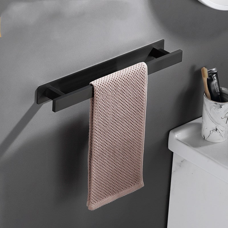 Bathroom Towel Bar Wall Mounted Stainless Steel Self-Adhesive 18 Inch - Image 4
