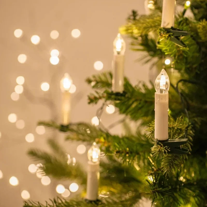 Battery Operated Candles with Clip-On Design Flickering LED Flameless Christmas Tree - Image 2
