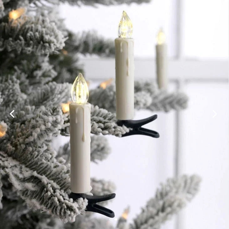 Battery Operated Candles with Clip-On Design Flickering LED Flameless Christmas Tree - Image 3