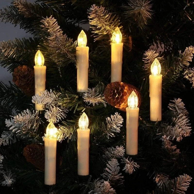 Battery Operated Candles with Clip-On Design Flickering LED Flameless Christmas Tree - Image 5