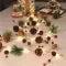 Battery Operated Christmas Garland Lights with Warm White LED and Pine Cones - Image 5
