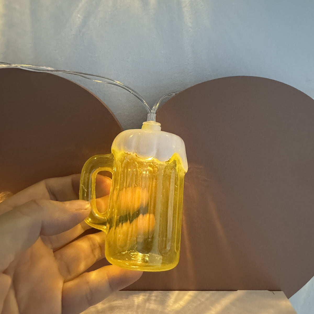 Battery Operated LED String Lights with Beer Mug Shaped Covers for Outdoor Patio Décor - Image 8