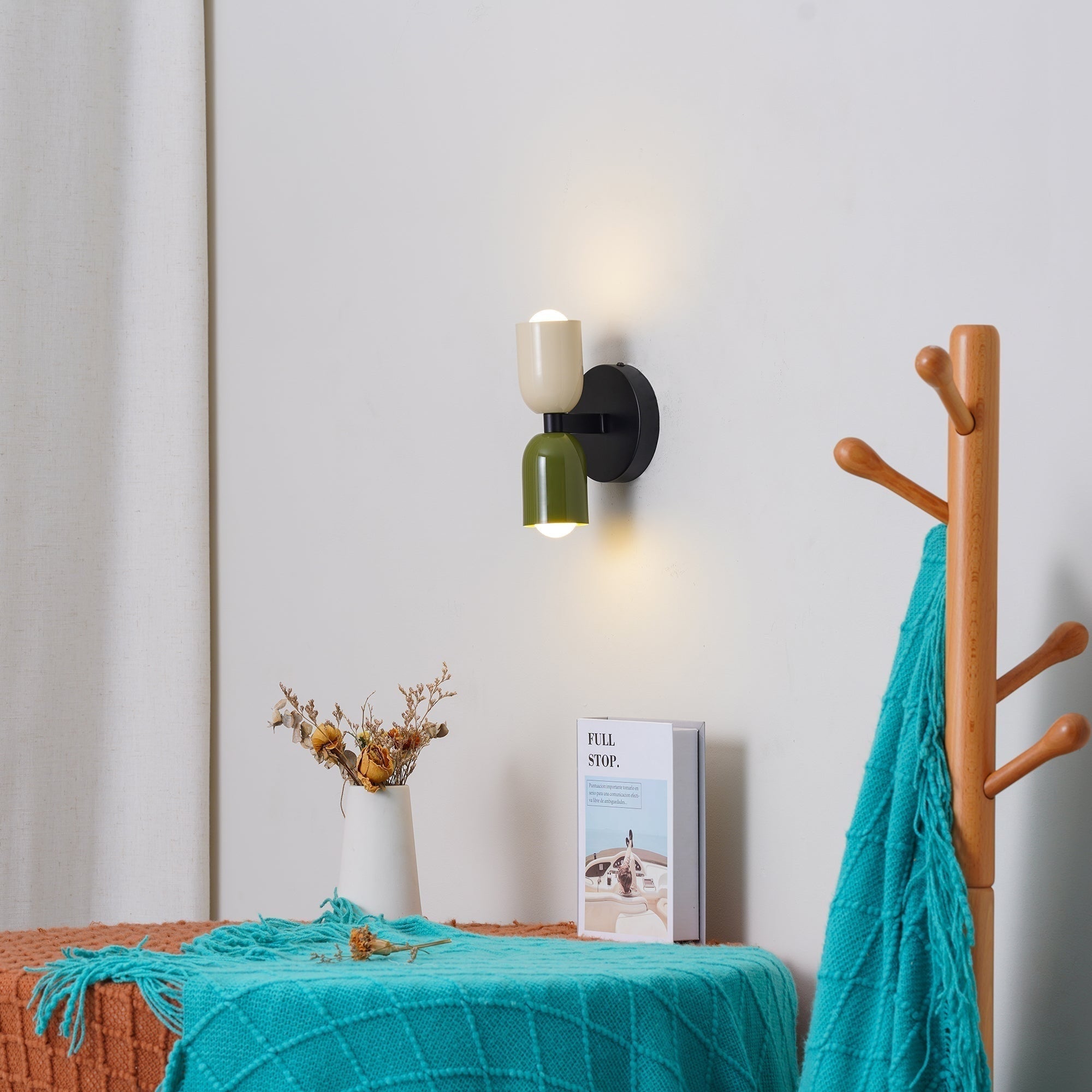 Battery Powered Wall Sconce Lighting with Dual Capsule Shades and Wireless Operation - Image 13