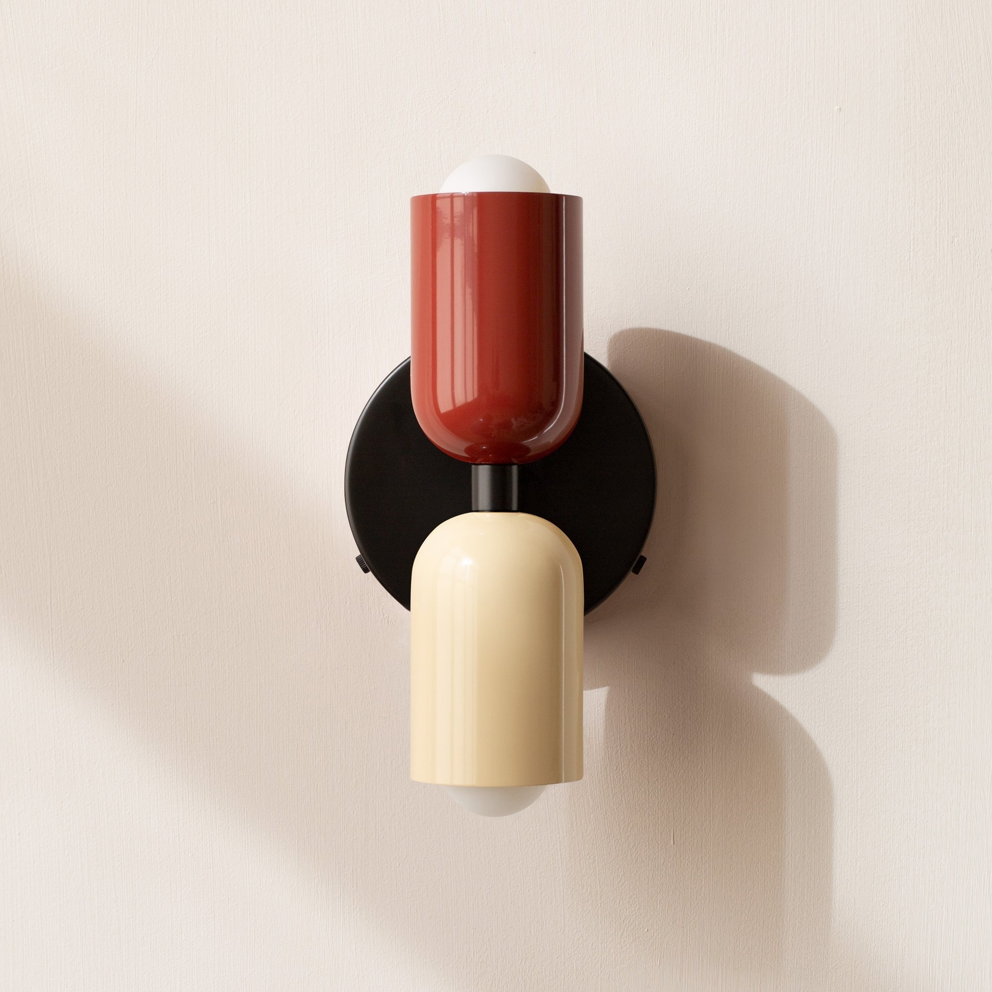 Battery Powered Wall Sconce Lighting with Dual Capsule Shades and Wireless Operation - Image 4
